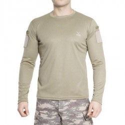 Vogel Uzun Kollu Yakasız Bej Tişört